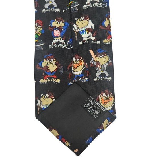 Looney Tunes Tazmanian Devil Sports Poses Tie Polyester - Picture 4 of 4